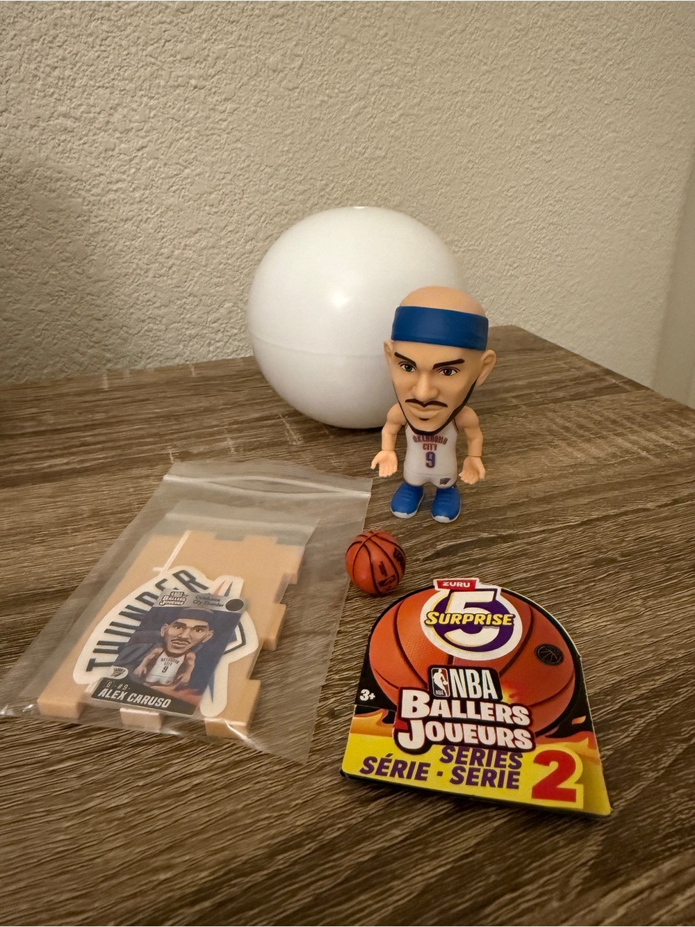 NBA Ballers Series 2 Alex Caruso OKC Thunder White Jersey Blue Headband